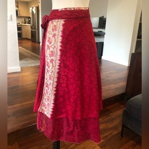 Silky circle skirt